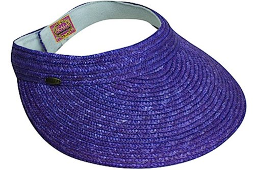 Dorfman Pacific Straw Braid Sun Visor 
