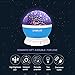 LOBKIN Musical Night Light Constellation Night Light Projector Lamp 360 Degree Rotating 3 Mode Romantic Cosmos Star Sky Moon Bedroom Light for Children,Baby Bedroom,Christmas Gifts,Blue
