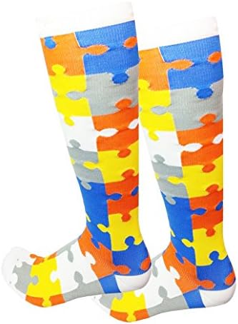 Biscayne Jigsaw Puzzle Graduated 20-30 mmHG Compression Recovery Socks (S/M)