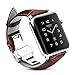 Apple Watch Band 42mm, Fintie Genuine Leather Replacement Strap Wrist Bands with Butterfly Buckle for Apple Watch Series 3 Series 2 Series 1 42mm All Models (Sport and Edition) - Brown
