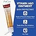 Vitamin A and D Ointment, 4 Oz Tube - Diaper Rash Cream, Adult Skin Protectant- Lanolin and Petrolatum Formula, Seals in Wetness - Treats and Prevents Cuts, Dry Or Chaffed Skin