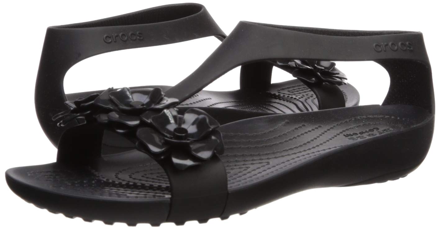 serena flat crocs