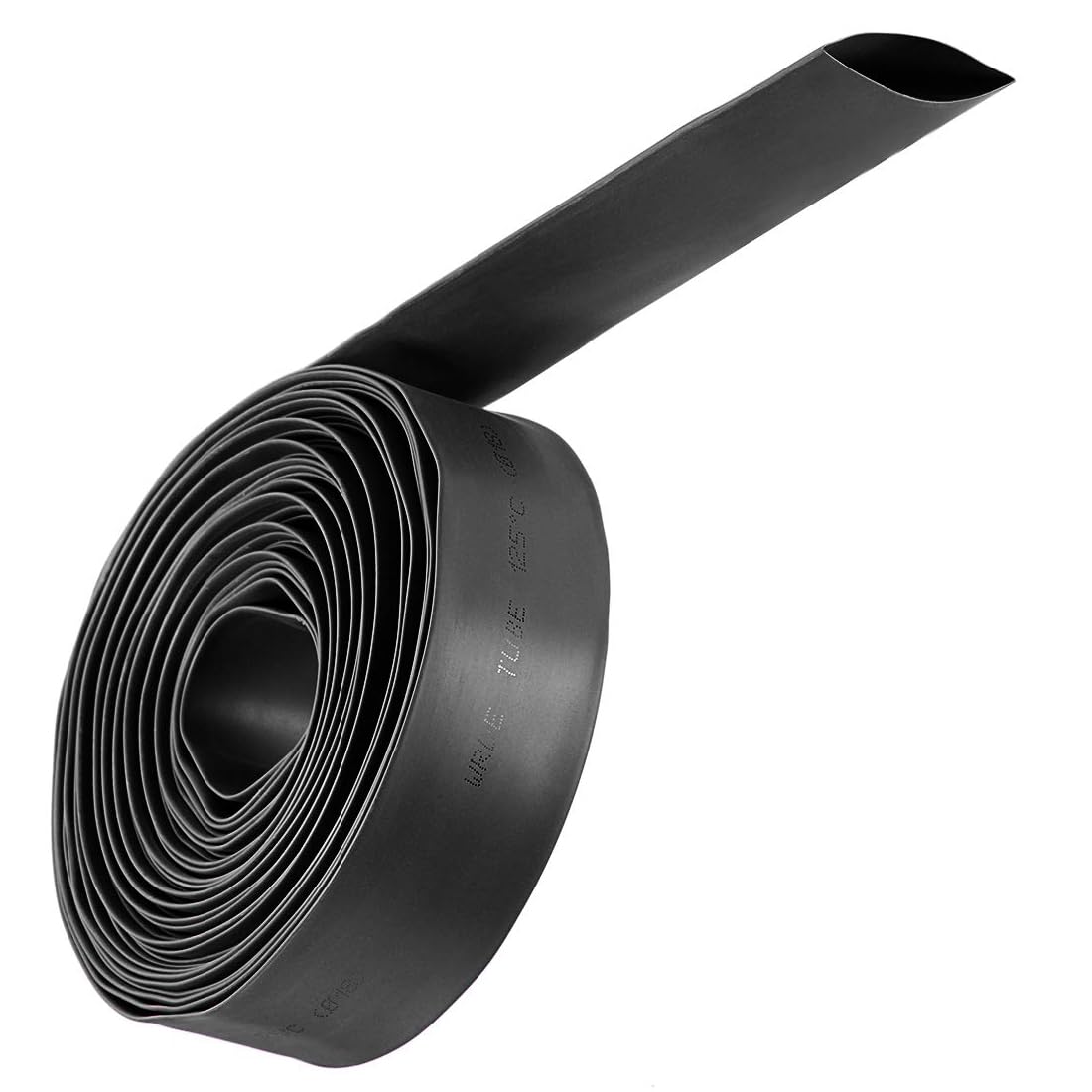 Unifizz Heat Shrink Tubing 18mm Dia 30mm Flat Width 2:1 Ratio Shrinkable Tube Cable Sleeve 7m - Black