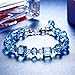 Kesaplan Crystals Bracelets, Crystals from Swarovski, Blue Crystals Bracelets for Women Girls Cute Bracelets Friendship Bracelets Charm Bracelets for Women Mothers Day