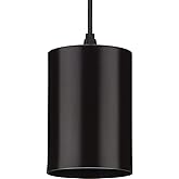 Progress Lighting Cylinder Collection 5-Inch 1-Light Antique Bronze Modern Outdoor LED Hanging Pendant Light