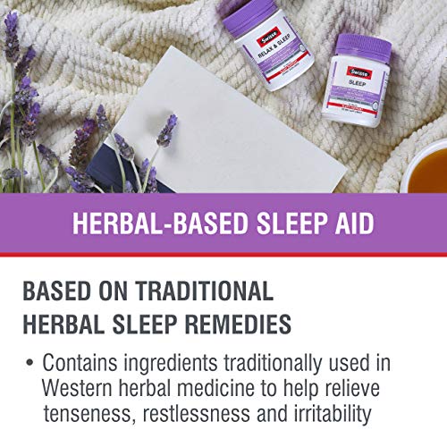 Swisse Sleep Valerian Root Capsules Valerian Root Extract + Magnesium + Licorice + Hops