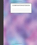 Composition Notebook: Faux Iridescent Foil Glam College Ruled Notebook Lined School Journal