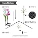 Solar Flower Lights Outdoor, Elfeland Multi-Color Changing Lily Lights LED Solar Garden Lights Upgraded Solar Stake Lights for Path Yard Patio Backyard Decoration(2 Pack,Red and White)
