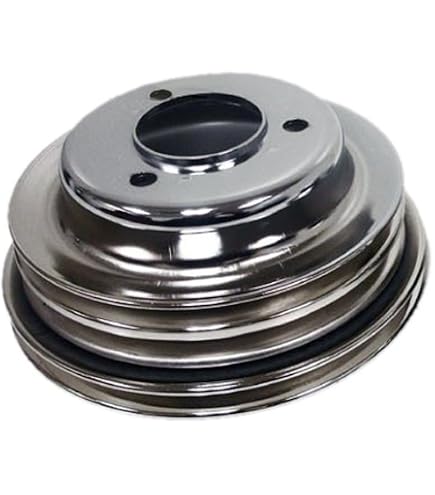 thumbnail image 2 of PartsKing Chrome 2-Groove Water Pump Pulley For Big Block Chevy 396, 427, 454, 502 – SWP 2 of 5