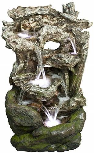 Alpine WIN732 Rainforest Waterfall Fountain with Led Lights