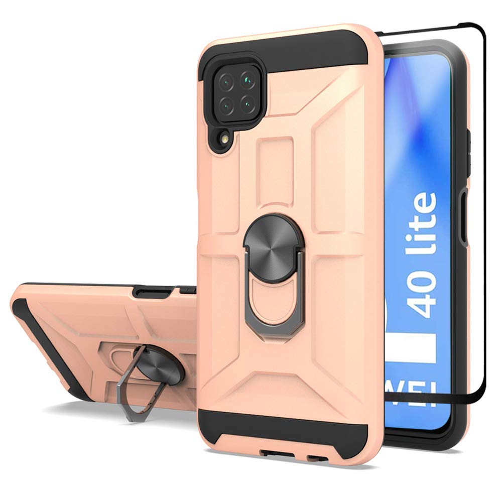 Cuoqing Huawei P40 Lite Case, P40 Lite Cases, With 1 Screen Protector, Silicone Shockproof Hard Protective Phone Cover for Huawei P40 Lite