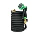 50ft Expandable Hose - NEW Heavy Duty Expandable Garden Hose - Triple Latex Core, 3/4 Brass Connectors, Extra Strength Fabric, Expanding Garden Hose with 9 Function Spray Nozzle - 1 Year Warranty
