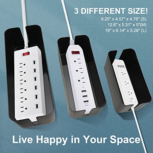 YaeCCC Cable Management Organizer Box Power Strips Hider Power Cords