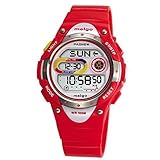 Oyang LED Waterproof 100m Sports Digital Watch for Children Girls Boys (Red)