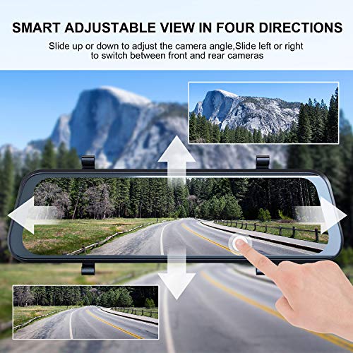 image for YUNDOO Mirror Dash Cam, 1080P HD 9.66