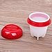 Egg Cooker Hard & Soft Boiled Maker Set 6 Packs Nonstick Silicone Eggs Boiler Cookers Egg Poacher Steamer Without Egg Shell