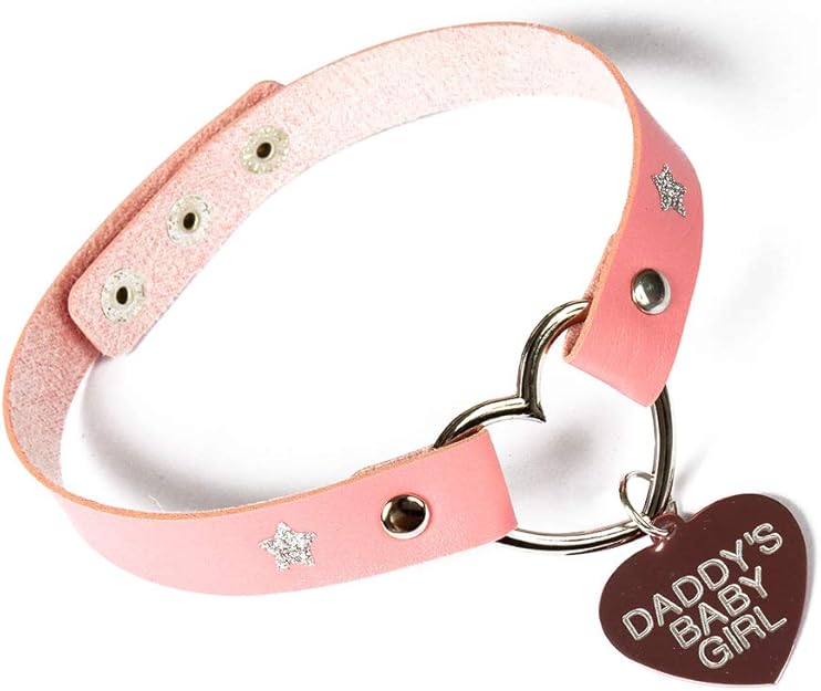 Daddy's Baby Girl DDLG faux leather collar Amazon.co.uk Jewellery