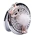 Generic 3D Handmade Metal and Alloy Compact Mirror for Women Wedding Gifts Mirror with Cute Fox Animal Double Sides with a Enlarge Glass