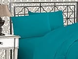 Elegant Comfort 4 Piece 1500 Thread Count Luxurious Ultra Soft Egyptian Quality Coziest Sheet Set, King, Turquoise