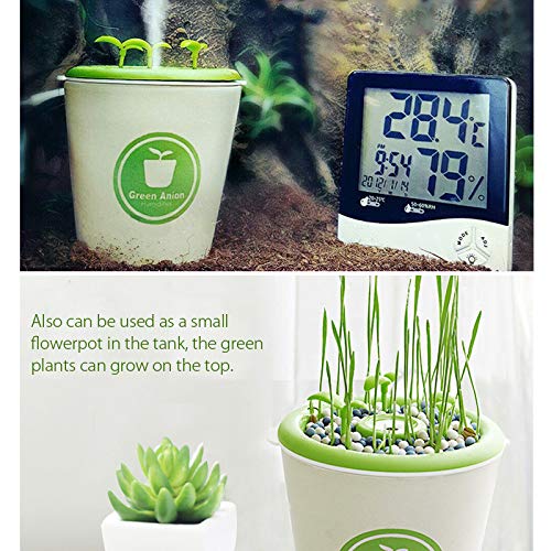 WINGOFFLY Ceramic Anion Reptile Humidifier for Turtle Lizard Pet Plant Fogger Terrarium Tank Humidifier for Amphibians Leopard Gecko Pink - Thumbnail 6
