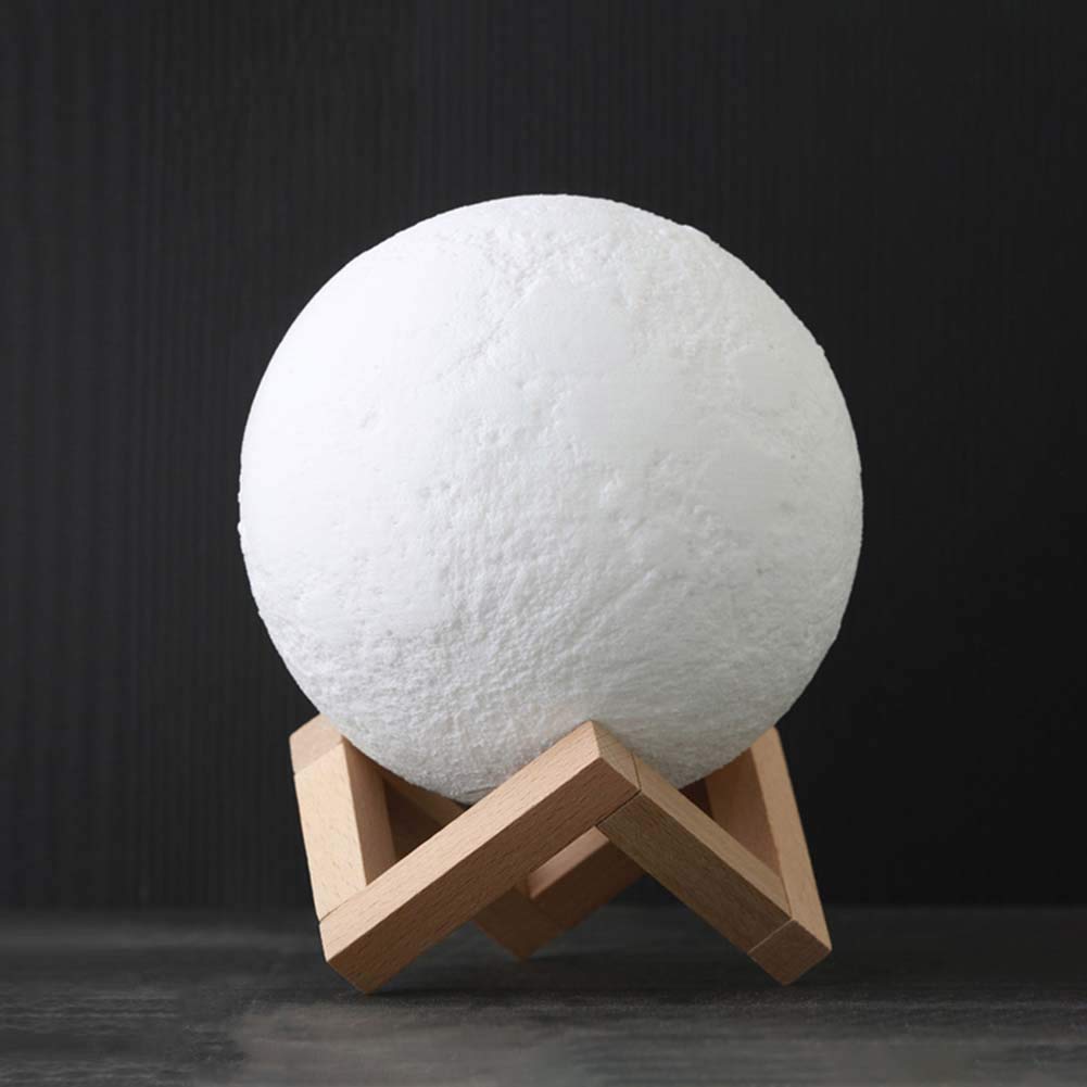 Shanglite 3D Moon lamp,100% 3D Printing LED 16 Colors Moon lamp Remote Control USB Rechargeable Lunar Moonlight LED. (4.8 inch)