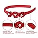 7Rainbows Boutique Triple Satin Flowers with Pearls Headbands for Girls (FS068)