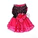 TOPSUNG Pet Blingbling Tutu Dress Red&Black Lace Dog Skirt Small Cats / Dogs Clothes, Asia Size S