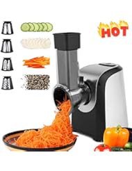 Electric Vegetable Graters Professional Salad Maker, Electric Slicer Shredder Graters for Kitchen, Electric Salad Shooter for Vegetables Carrot Cheese Black