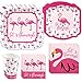 Big Dot of Happiness Pink Flamingo - Party Like a Pineapple - Tropical Summer Tableware Plates, Cups, Napkins - Bundle for 16
