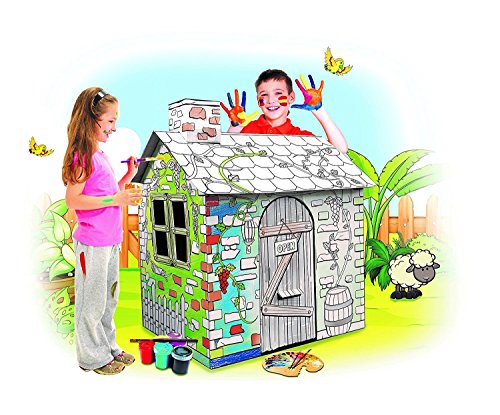 My Little House Cardboard Playhouse Large Corrugated Color In