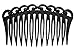 France Luxe Small Filigree Comb Pair - Black