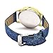 MINILUJIA Travel The World Watch Cool Unique Airplane Moving Flying World Map Watch with Blue Jeans Color Watch Band