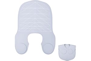 AISEELY Large Hair Dye Collar, Waterproof Weighted Front Hair Collar Barber Hair Dye Guide Collar, Silicone Hair Cutting Shawl, Rubber Neck Wrap Neck Guard, Salon Hairdressing Hair Cutting Pad, Grey