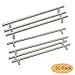 Gobrico Satin Nickel Cabinet Pulls 10 inch Hole Centers, Brushed Nickel Cabinet Hardware Euro T Bar Stainless Steel Drawer Pulls Dresser Knobs-30 Pack