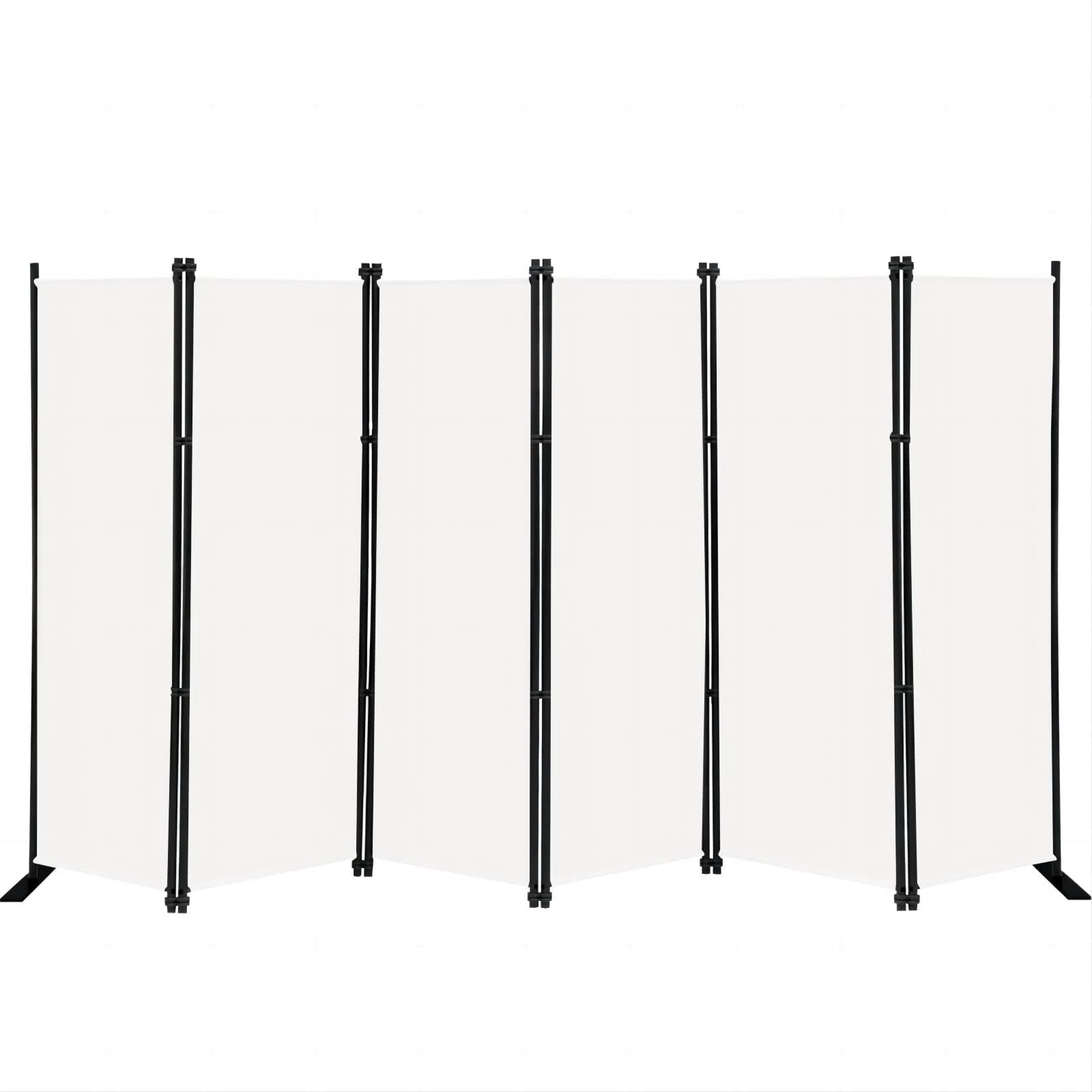 Photo 1 of ***BAD SMELL** MAYOLIAH 6 Panel Folding Privacy Screen 9ft Wide, 6ft Tall Partition Room Divider Portable Office Walls Dividers Panel, White