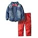 Big Elephant Boys' 2 Piece Cowboy Long Sleeve Jeans Outfit Denim Clothing Set H18 - Size 3