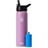 Clearly Filtered 20oz Water Bottle/Targets 220+ Contaminants/Double-Wall Insulated Stainless Steel Filtered Water Bottle BPA/BPS-Free Phthalate-Free Filters Fluoride Lead Chlorine (Pink)