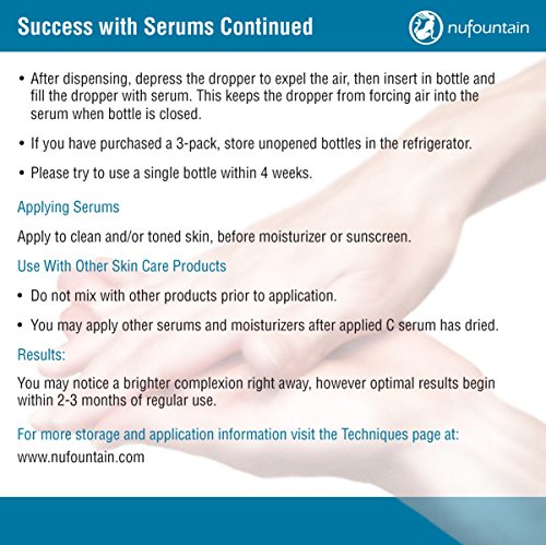 NuFountain C10 10% L-Ascorbic Acid Serum from NuFountain. 1 Oz. Made Fresh When Ordered with Free Shipping