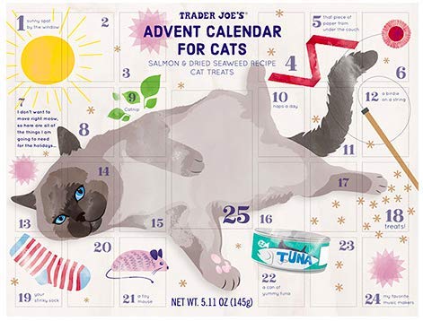 Trader Joe's Advent Calendar for Cats - Salmon and Dried Seaweed Recipe Cat Treats