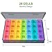 Large Monthly Pill Organizer 28 Day Case, Sukuos Large 4 Week Month Pill Cases with Gray Dust-Proof Box for Pills/Vitamin/Fish Oil/Supplements