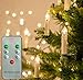 Set of 10 LED Taper Electric Candles,Flameless Candles,Dripping Style with Realistic Look,Remote Control and Clips for Home Decoration and Christmas Holiday