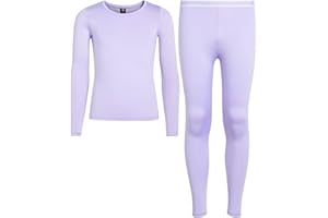 Rene Rofe Girls Thermal Set - 2 Piece Fleece Lined Breathable Top and Long Johns - Thermal Underwear for Girls (2T-16)