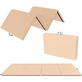 BalanceFrom 10x4 Feet 4-Panel Folding Gymnastics Mat &ndash; 2-Inch Thick Pad with Vinyl Surface and Carrying Handles for Tumbling, Yoga, Pilates, Home Workouts, and Martial Arts
