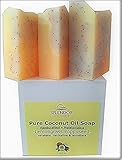 Lemongrass Poppy Seed Exfoliating (10.5 oz). Pure Coconut Oil Soap. Handmade, Vegan, Moisturizing, All Natural With Therapeutic Grade Essential Oil