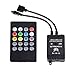 Music Controller, Adecorty 20 Keys Music IR Remote Sound Sense Controller for 5050 3528 5630 Flexible Color Changing RGB LED Strip Lights, Tape Lights, Rope Lights
