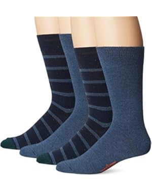 Men's 2 Pack Stripe Crew Socks