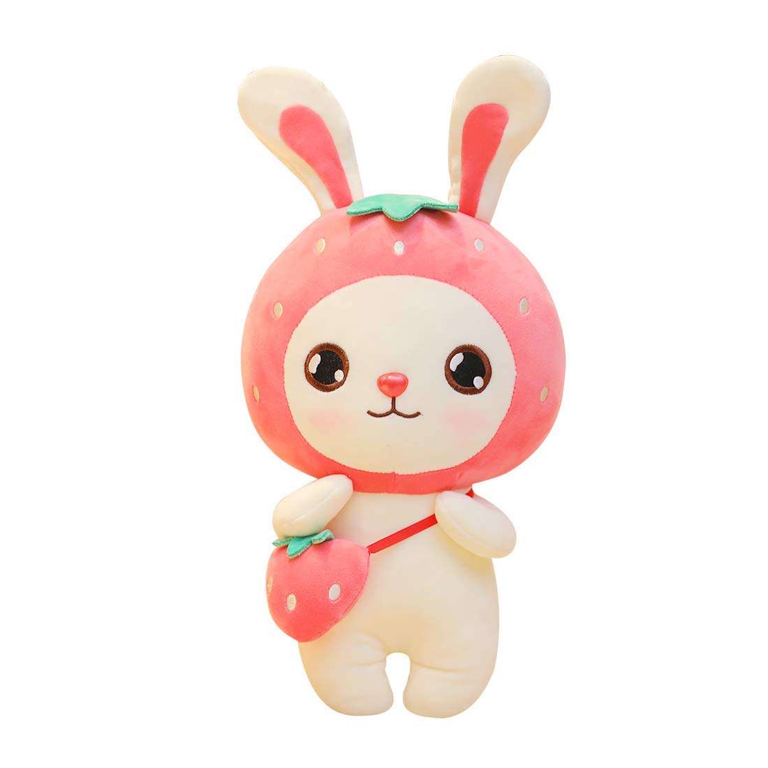 Yxian Plush Cute Fruit Bunny Plush Toy Bunny Stuffed Animal Toys Children party Christmas Halloween House Decoration Multiplayer Interactive Game (Red)