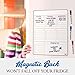 Weekly Dry Erase Board for Refrigerator - Magnetic Whiteboard Calender - Anti-Staining Surface - Weekly White Board Organizer Stays On Your Fridge - Best for Family Planners - 17