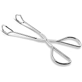 Hiash 9 Inch Heavy Duty Stainless Steel Kitchen Tongs For Cooking | Comfortable Ergonomic Grip, Scissor Design, Heat Resistant tongs, Strong Grip, Grab Food, Toss Salad, Air Fryer, For Barbecue