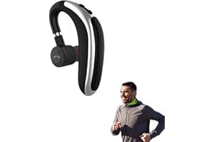 Open Ear Headphone,Bluetooth Single Earpiece with Noise Conduction Mic Sports 26H Playtime IPX5 Waterproof Clear Calls Wirele
